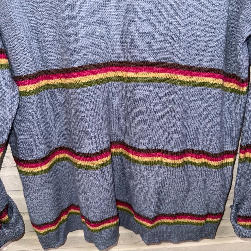 Free People Beach Blue Striped Mariner Oversized Sweater, Women’s Size XS - Picture 6 of 8